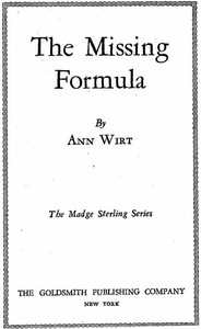 Cover of The Missing Formula Madge Sterli...