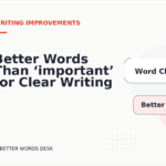 Better Words Than ‘important’ for Clear Writing