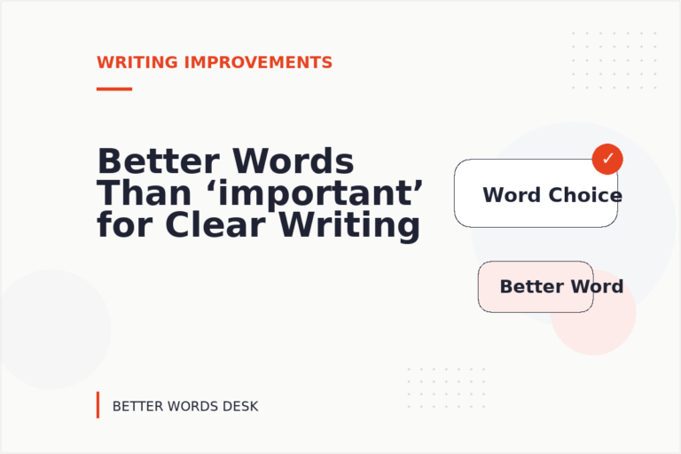 Better Words Than ‘important’ for Clear Writing