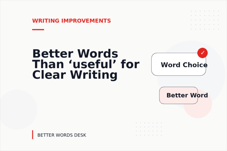 Better Words Than ‘useful’ for Clear Writing Better Words Than ‘useful’ for Clear Writing