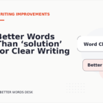 Better Words Than ‘solution’ for Clear Writing
