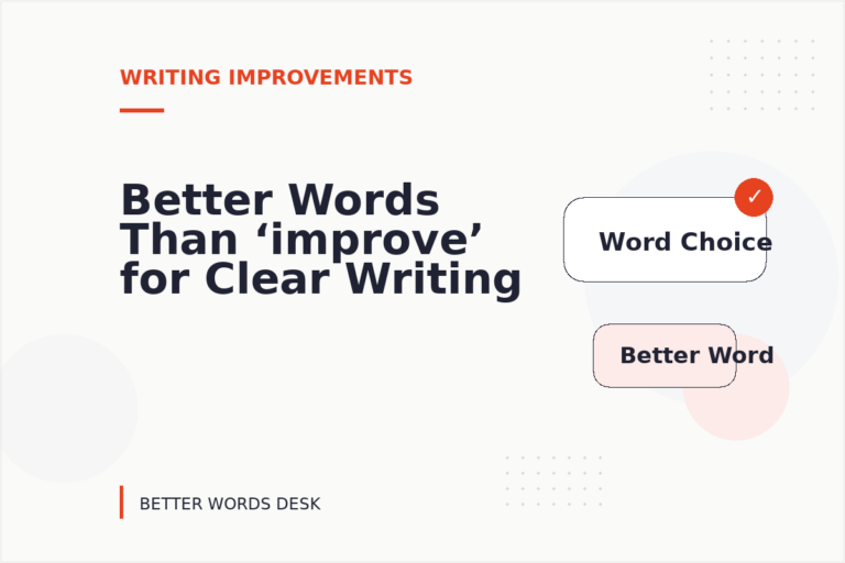 Better Words Than ‘improve’ for Clear Writing Better Words Than ‘improve’ for Clear Writing