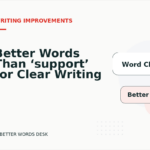 Better Words Than ‘support’ for Clear Writing