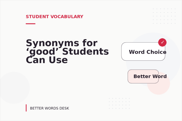 Synonyms for ‘good’ Students Can Use Synonyms for ‘good’ Students Can Use